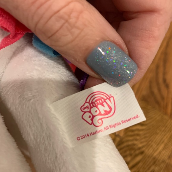 My Little Pony Funrise - Rarity - Pink Purple Mop Hair White Unicorn 12" Plush - Picture 6 of 6